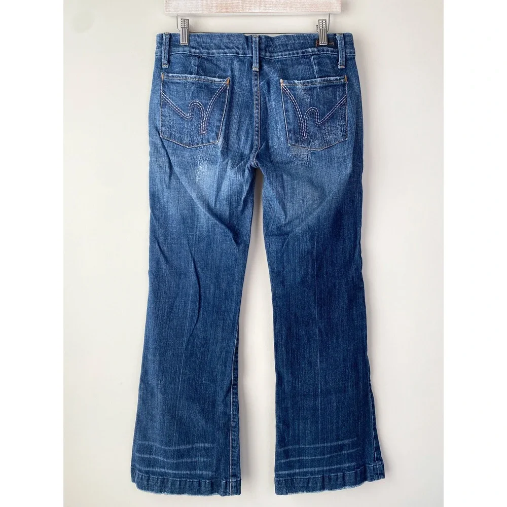 Citizens‎ of Humanity Women Danaway Jeans 31 Blue Low Rise Full Leg Flare Y2K
